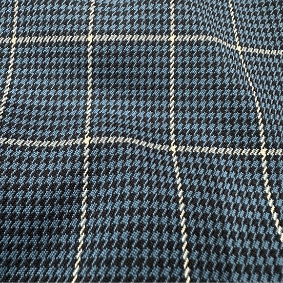 FootJoy Blue Houndstooth Flat Front Golf Pants - Picture 3 of 8